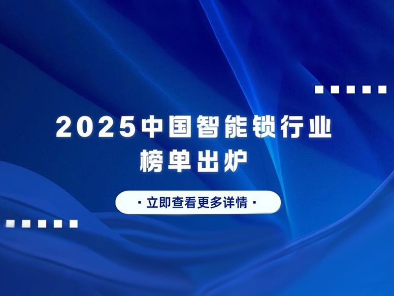 2025中国智能锁行业榜单出炉！领军品牌、爆款产品全汇总，选品不踩坑